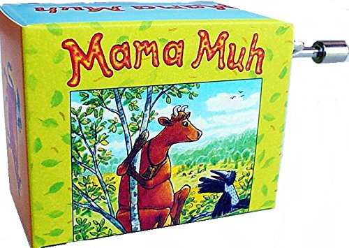 Mini Drehorgel Mama Muh Spieluhr mit Resonanzboden (grün)