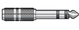 Qtx 6.3 mm Stereo Jack Plug to 3.5 mm Nickel Socket