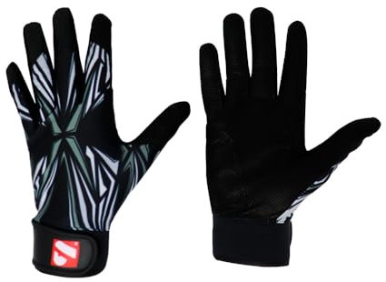 BARNETT BBG-01 Baseball Schlagmann Batting Handschuhe (Schwarz, XL)