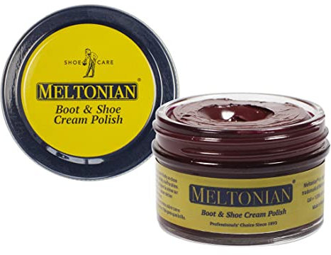 Meltonian Shoe Cream Leather Boot Polish 35 Colors 1.55 Oz Jar (#012 Red Mahogany)