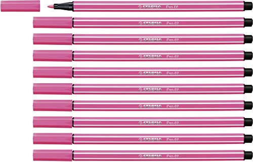 STABILO Pen 68 - Premium Fibre-Tip Pen | Pack of 10 - Heliotrope