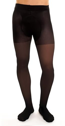 GLAMORY Herren-Stützstrumpfhose Support 70 DEN, Schwarz (Schwarz), XXXX-Large (Herstellergröße: 4XL-(60-62))