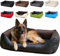 CopcoPet Hundebett Rocco Schwarz/Braun 90 x 70 cm – Wendebett aus pflegeleichtem Kunstleder – Waschbar & bequem – Mit erhöhtem Rand – Formstabiler Schlafplatz für mittelgroße Hunde