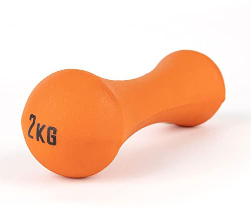 Phoenix Fitness RY928 Einzelne Neoprenhantel - Hanteln Gewicht für zu Hause und im Fitnessstudio Fitness-Training für Arme und Hände, 2 kg, orange