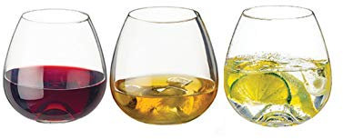 Dartington www. tumbler 3 pack hand made contemporary stemless wine glass whiskey wine soft drinks