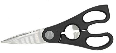 Fackelmann Mehrzweck Küche Scheren mit Flaschenöffner, Edelstahl, Silber