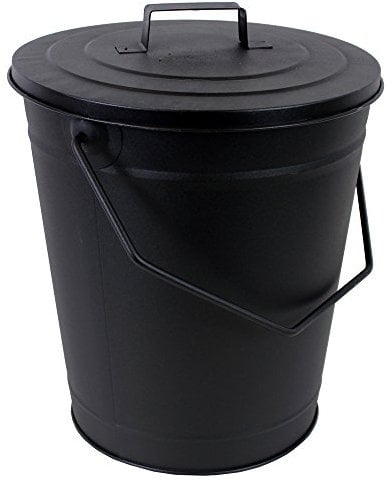 JVL Charnwood Holzkohle-Kaminhalter, 27 x 30 cm, mit Griff und Deckel