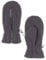 Maximo Unisex Kinder-Fleece-Fausthandschuhe grau mit wasserabweisendem Reißverschluss grau für Jungen und Mädchen, Gr. 2 (2)