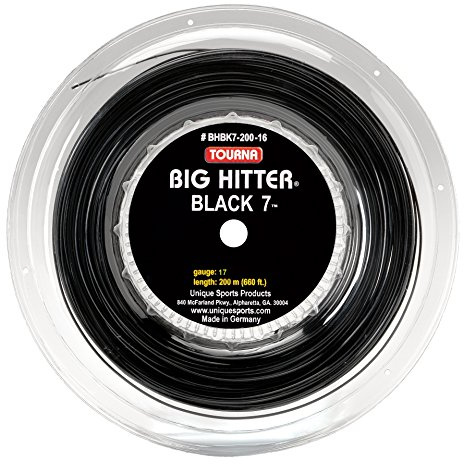 Tourna Big Hitter Black 7 Ultimate Spin String, Black7 Reel