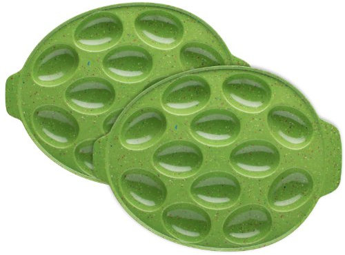 Zak Designs Sprinkles Ovale Eierschale, 28 cm, BPA-frei, Melamin, Aqua