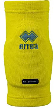 Errea Rodilleras, adecuadas para Voleibol, Gimnasia Entrenamiento y competición para Hombres XL Amarillo neón