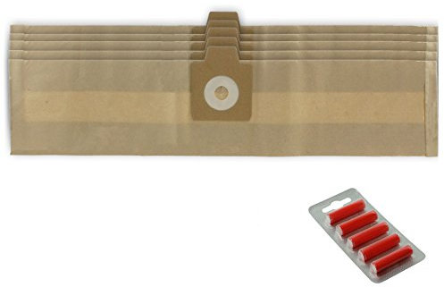 SPARES2GO Lot de 5 sacs à poussière résistants pour aspirateur Nilfisk Cubic GD930 GD930S + 5 désodorisants