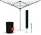 Heavy Duty Rotary Washing Line Outdoor, 4 Arm 40M Washing Line Rotary with Peg Bag, Metal Ground Spike, and Cover Included, Rotary Clothes Lines for Outside, Whirlygig Clothes Airer Outdoor