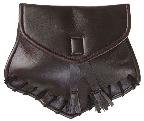 W WIDMANN MILANO Party Fashion 8105R - Gürteltasche aus Kunstleder, Braun, Mittelalter, Kostüm, Accessoire, Karneval, Mottoparty