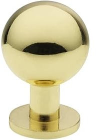 SIRO Möbelknopf Hilden, Design, Kugel, Klassisch, Vintage, Druckguss glänzend vermessingt, 18 mm x 27 mm x 18 mm, 646-18ZN5