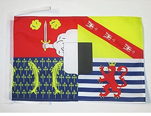 AZ FLAG Moselle Flag 45x30 cm 100D Polyester Cords | Indoor and outdoor use French department 12x18 in decorative flag double stitched seams and reinforced edges with ties