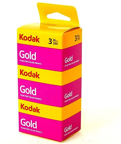 kodak 1880806 Gold 200 Film, GB13536-H - Pack of 3 (Yellow/Purple)