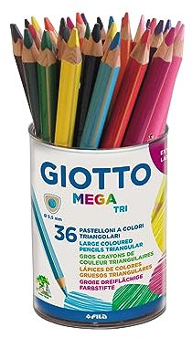 GIOTTO 936187 Buntstiftkasten 12 farbige Tempera