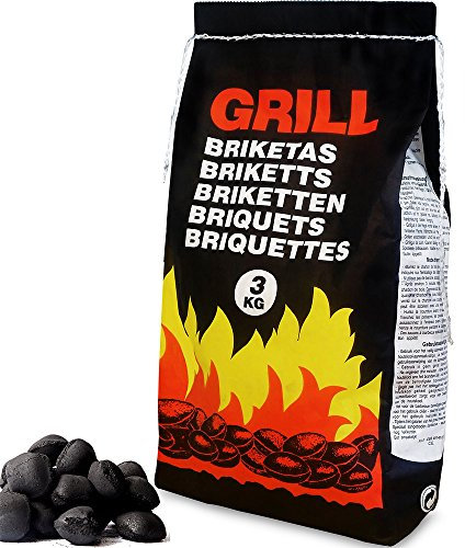 DEUBA® 27kg BBQ Charcoal Briquettes | Long Lasting Burn Time | Easy To Light Coal | Low Smoke | Barbecue Oven Fuel | Restaurant Grade Premium Grill Cooking | 9x 3kg Bags