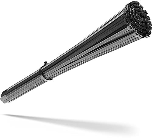 HeiKab 50 Kabelbinder 450 x 7,6 mm - UV-Beständig - Mindestzugfestigkeit 540 N / 55 kg - Schwarz -