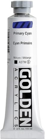 Pro-Art Peinture acrylique Golden Heavy Body 2 oz – Appareil photo primaire Cyan
