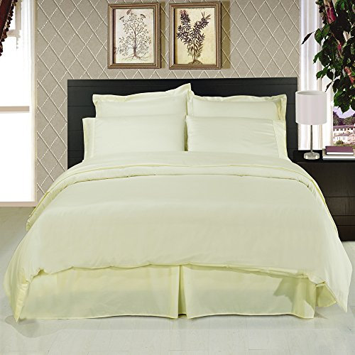 Royal Hotel Split King Bettwäsche-Set, gebürstete Mikrofaser, 95 g/m², knitterfrei, elfenbeinfarben