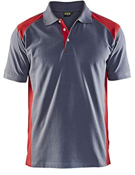 Blakläder Polo-Shirt, 1 Stück, Größe 4XL, grau/rot, 3324105094564XL