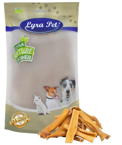 Lyra Pet® 1 kg Rinderkopfhaut hell getrocknet - Kausnack für Hunde Leckerli | Naturbelassener Kauartikel vom Rind - Proteinreiches Leckerli - Harte & zähe Konsistenz- Fettarm & leicht verdaulich