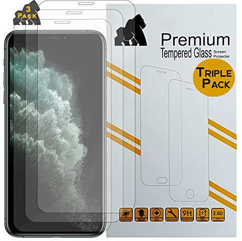 Gorilla Tech Apple iPhone 11/XR Screen Protector 3 Pack Tempered Glass