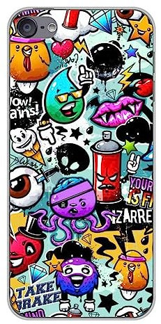 Schutzhülle für Apple iPod Touch 5/6 Silikon Gel Schutz Rückseite – Graffiti 2