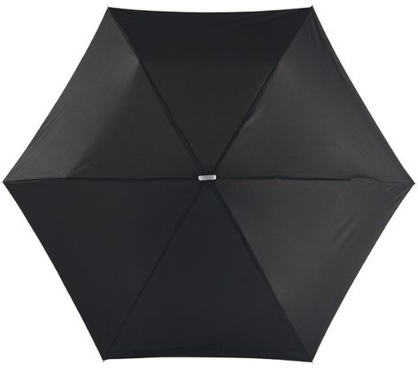 Inspiron Alu-Mini-TaschenschirmFlat,schwarz, Ø88 cm