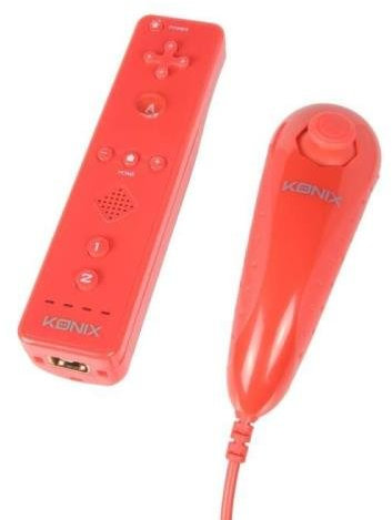 Konix Duo Controller Pack Wii & Wii U Rouge
