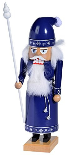Rudolphs Schatzkiste Nußknacker Großväterchen Frost BxTxH= 11x11x29cm NEU Weihnachten Seiffen Nutcracker Nüsse Erzgebirge Winter Dekoration Holzkunst Holz Weihnachtsmann Christmas Walnuss