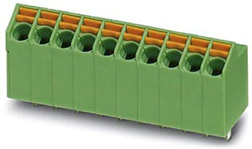 PHOENIX CONTACT SPTA 112-3.5 printed circuit board terminal, green, 9 A, 200 V, 12 poles, SPTA 1 article family, 3.5 mm pitch, 50 pieces