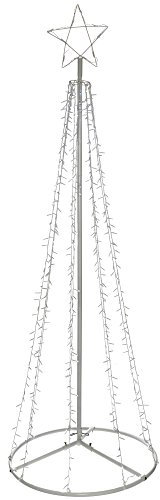 WeRChristmas Pre-Lit LED Waterfall Pop Up Christmas Tree, 200 cm - Bright White