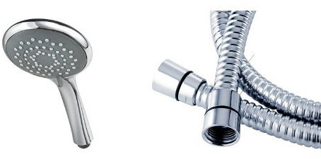 Triton 5 Position Shower Head- Chrome with Triton 1.75m Shower Hose - Chrome