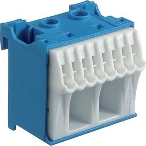 Hager Quick Connect – KN10N Steckdosenleiste Neutral 2 x 25 mm2 + 8 x 4 mm2, Weiß