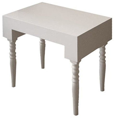 Casa Padrino Barock Beistelltisch Weiß Hochglanz 60 x 40 x H. 60 cm - Barock Möbel
