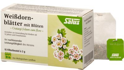 WEISSDORNBLÄTTER m.Blüten Arzneitee Bio Salus Fbtl 15 St