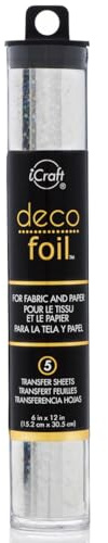 Thermoweb Folie Deco Specialty 6 x 12 Zoll, Silber Sterne