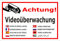 Melis-Folienwerkstatt Schild - Video-überwachung - 30x20cm | Bohrlöcher | 3mm Aluverbund – S00348-011-B 20 VAR