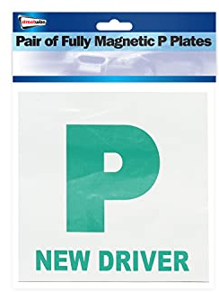 Streetwize - Highly Visible P Plates, New Driver - Pass Plates - Pair of Fully Magnetic Plates - Heavy Duty (SWLP6)