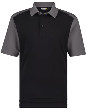 DASSY® Cesar Zweifarbiges Poloshirt - Größe XL - SCHWARZ/ZEMENTGRAU