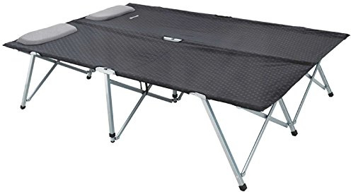 Outwell 470047 Foldaway Double Bed, 132cm x 192cm x 45cm, Black/Silver