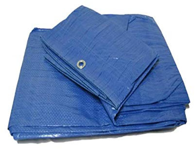 Yuzet Blue 2.4m x 3m Standard Waterproof Tarpaulin Ground Camping Sheet