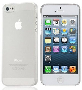 itronik® 0,35mm Ultra Slim Flacher Bumper - die dünnste Flexible Schutzhülle für Apple iPhone 5 5S 5SE - Bumpers Case Hülle Schale Schutz Tasche - Weiss transparent durchsichtig