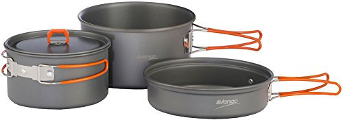Vango Hard Anodised Adventure Cook Kit with Fry Pan and Lid - Grey