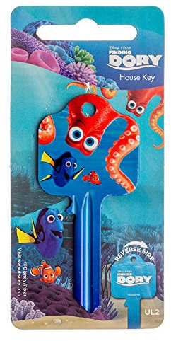 Finding Dory - HANK Key Blank - Round, Brass, Painted, Lock Type: Key Lock, Touch Control, 22g, 35mm x 7mm x 3mm, Home Security, Interior Doors, Cabinets