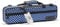 Beaumont „Blue Polka Dot“ Querflötenkoffer - C-Fuß - Querflötentasche handgemacht als Querflöten Koffer Rucksack Etui Hülle Instrumententasche mit Schulterriemen Lightcase als Accessoire für Querflöte