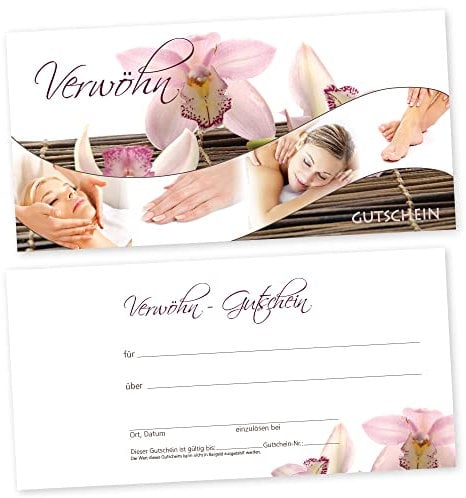 50 Kosmetikstudio – Gutscheinkarten JAPANESE SPA Gutscheine Geschenkgutscheine